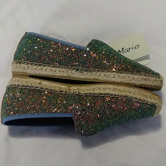 Glitter Slip On Espadrille Shoes - Picture 9 of 10